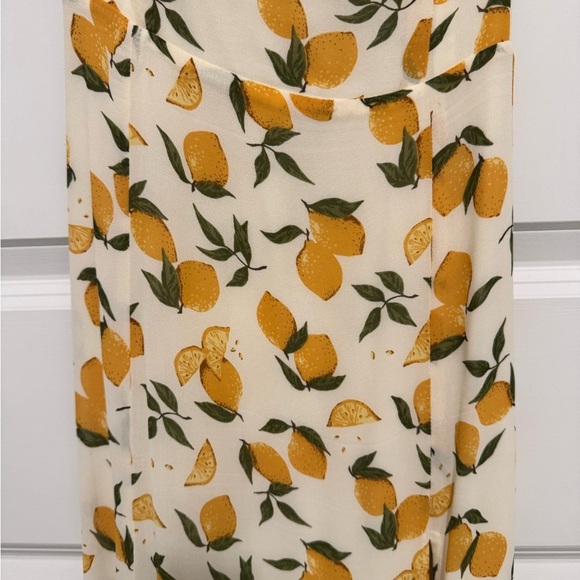 Reformation Juliette Lemon Spaghetti Strap Maxi Dress in Lemon Drop - Picture 3 of 7